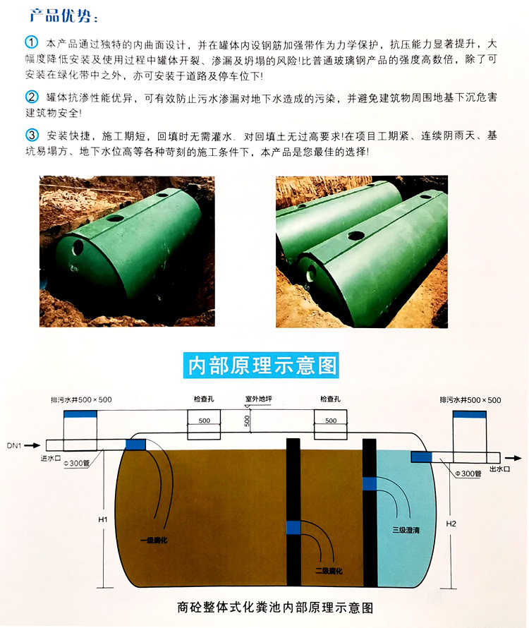 天涯玻璃钢化粪池
